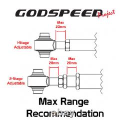 Godspeed Adj Rear Toe Arms with Spherical Bearings For 2002-2006 Mitsubishi Lancer