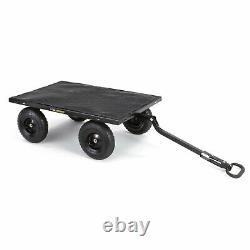 Gorilla Cart GOR1200-COM 9 Cubic Feet Heavy Duty Steel Utility Wagon Cart, Black