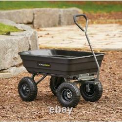 Gorilla Carts 600-lb Poly Garden Dump Cart with 10 Tires Gardening Spring