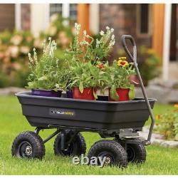 Gorilla Carts 600-lb Poly Garden Dump Cart with 10 Tires Gardening Spring