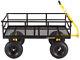 Gorilla Carts Yard Cart 1,400 Lb. Heavy Duty Steel Removable Sides 15 In. Tires