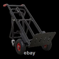 HEAVY DUTY Sack Truck 3 in 1 HORIZONTAL Trolley PUNCTURE PROOF Tyres 300kg