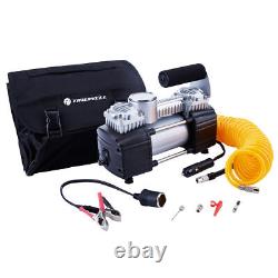 HJCINTL 12V Tire Inflator-Heavy Duty Double Cylinders Air Compressor 150PSI us9