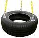 Heavy-duty 3-chain Rubber Tire Swing Seat With Adjustable Coated Swing Chains