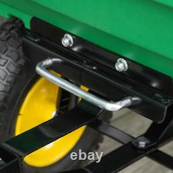 Heavy Duty 440lbs Garden Wagon Garden Dump Cart with Steel Frame Pneumatic Tires