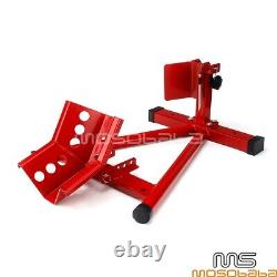 Heavy Duty Front Motorcycle Motorbike Wheel Chock Paddock Stand For 15-20'' Tire