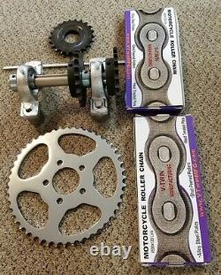 Heavy Duty Motorcycle Jackshaft Kit Any Width Tire, Incl. Chains + Sprockets