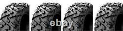 K9 Heeler Two 27x9-14 Two 27x11-14 A/T ATV UTV Tires 6 PR Four Tires Heavy Duty