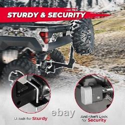 KEMIMOTO UTV Spare Tire Mount 2'' Receiver Hitch Mounted Heavy Duty Tire Carrier