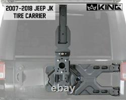 King 4WD Jeep JK Tire Carrier For 07-18 Wrangler JK 2/4 Door Baumer Heavy Duty
