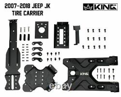King 4WD Jeep JK Tire Carrier For 07-18 Wrangler JK 2/4 Door Baumer Heavy Duty