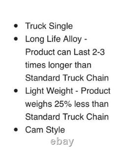 LONG LIFE ALLOY CAM COMMERCIAL HVY DTY Tire Chains 33x12.50R15 33x12.50R17+16+18