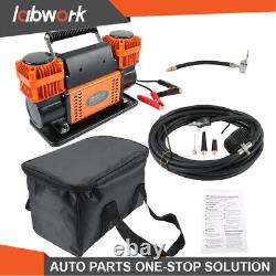 Labwork For Truck Tires RV Heavy Duty Dual Cylinder 12V Portable Inflator