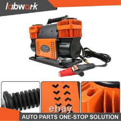 Labwork Heavy Duty Dual Cylinder 12V Portable Inflator For Truck Tires RV