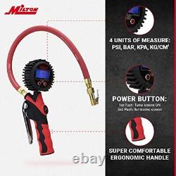 Milton Heavy-Duty Digital Tire Pressure Gauge and Inflator with Lock-on Chuck