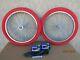 New 20'' Heavy Duty Spokes Chrome Bicycle Rim Set With Tires, Tubes & Liners