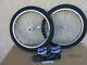 New 20'' Heavy Duty Spokes Chrome Bicycle Rim Set With Tires, Tubes & Liners