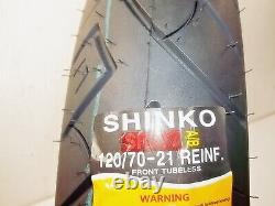 NEW SHINKO SR777 HD FRONT TIRE 120/70-21 87-4583 68V HEAVY DUTY jh
