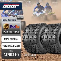 OBOR 20x11-9 Sport ATV Tires 6Ply 20x11x9 GNCC Racing Tyres Heavy Duty Set Of 2