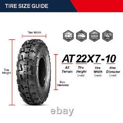 OBOR Set 4 22x7-10 20x11-9 ATV Tires 6Ply Heavy Duty Tubeless Replacement Tyres