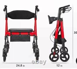 OasisSpace Pneumatic Tires Heavy Duty All Terrain Rollator Walker Senior