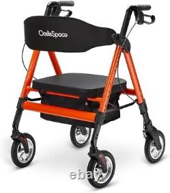 OasisSpace Pneumatic Tires Heavy Duty All Terrain Rollator Walker Senior 450lbs