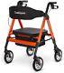 Oasisspace Pneumatic Tires Heavy Duty All Terrain Rollator Walker Senior 450lbs