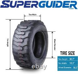 One New Super Guider Heavy Duty /12 Ply SKS-1 Skid Steer Tire for Bobca