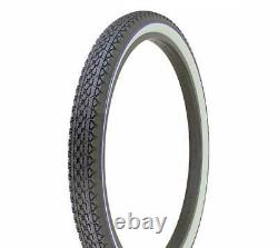 PREMIUM Heavy Duty Tire Duro 26 x 2.125 Black/White Side Wall Blue Line HF-133