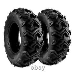 Pair 25x8-12 ATV Tires 6Ply UTV Tire 25x8x12 Heavy Duty MUD All Terrain Rubber