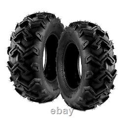 Pair 25x8-12 ATV Tires 6Ply UTV Tire 25x8x12 Heavy Duty MUD All Terrain Rubber