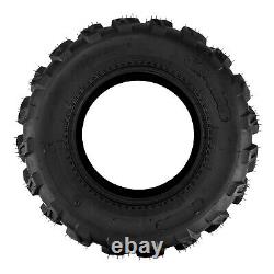 Pair 25x8-12 ATV Tires 6Ply UTV Tire 25x8x12 Heavy Duty MUD All Terrain Rubber