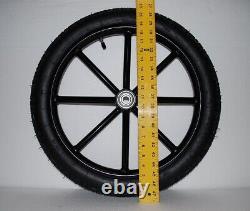 Pair Horse Carriage Rubber Tire for Cart Gig Pneumatic Wheels Rim-Tire 16-2.50