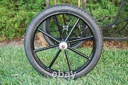 Pair Horse Carriage Rubber Tire for Cart Gig Pneumatic Wheels Rim-Tire 18-2.50