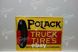 Polack Truck Tires 18 By 13 1/2 Nice! Premium Heavy Duty Sign! 1/8 Steel