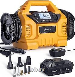 Portable Tire Inflator 3 Power Sources, Heavy Duty 14.25l x 6.22w