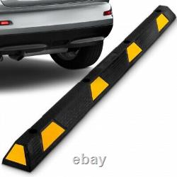 Pyle Heavy Duty Rubber Parking Tire Block, Vehicle Stopper, Cars/Trucks (Pair)