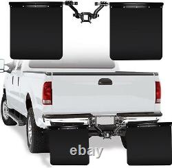 ROCK TAMERST Heavy-Duty Adjustable Mud Flap System for 2 Hitch Black, Stainless