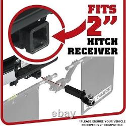 ROCK TAMERST Heavy-Duty Adjustable Mud Flap System for 2 Hitch Black, Stainless