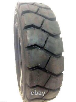 SET OF TWO 8.25-15 FORKLIFT TIRE With Tube, Flap Grip Plus Heavy Duty 825-15