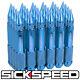 Sickspeed 24 Pc Blue 150mm Long Spiked Steel Extended Lug Nuts 12x1.5 L18
