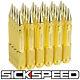 Sickspeed 24pc 24k Gold 150mm Long Spiked Steel Extended Lug Nuts 14x1.5