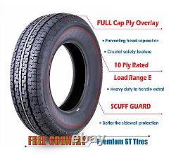 ST205/75R15 Trailer Tires FREE COUNTRY Heavy Duty Radial 10PR Load Range E Set 3