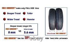 ST205/75R15 Trailer Tires FREE COUNTRY Heavy Duty Radial 10PR Load Range E Set 3