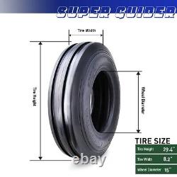 SUPERGUIDER Heavy Duty 7.5L-15 Rib Implement Tire F-2 Pattern 8 Ply, Set 2 16003