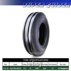 SUPERGUIDER Heavy Duty 9.5L-15 Rib Implement Tire F-2 Pattern 8 Ply 16004