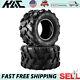 Set 2 18x9.50-8 18x9.5x8 Lawn Mower Tires 4ply Heavy Duty Tubeless Replace Tyres