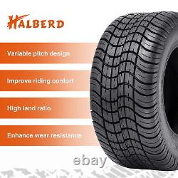 Set 2 205/50-10 Golf Cart Tires 4Ply 205/50/10 Tubeless Replace Tyres Heavy Duty