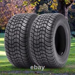 Set 2 205/50-10 Golf Cart Tires 4Ply Heavy Duty 205-50-10 Tubeless Replacement