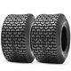 Set 2 20x10-8 20x10x8 Lawn Mower Tires 4pr Heavy Duty Tubeless Turf Tractor Tyre